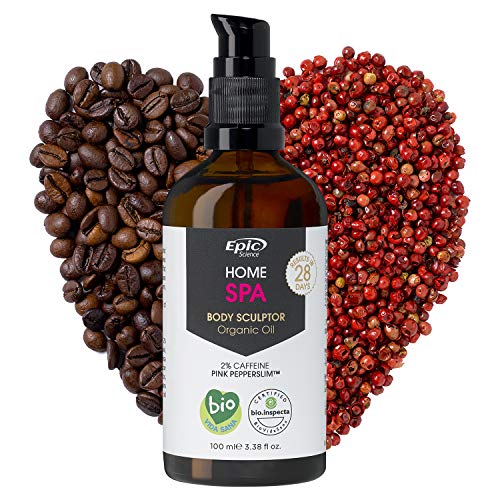 EPIC SCIENCE. Aceite Anticelulítico BIO con Potentes Quemagrasas Naturales (2% Cafeína y Pimienta Rosa) + 2 Ventosas de Masaje — Reductor de Abdomen, Caderas, Muslos, Glúteos EPIC SCIENCE. Aceite Anticelulítico BIO con Potentes Quemagrasas Naturales (2% Cafeína y Pimienta Rosa) + 2 Ventosas de Masaje — Reductor de Abdomen, Caderas, Muslos, Glúteos
