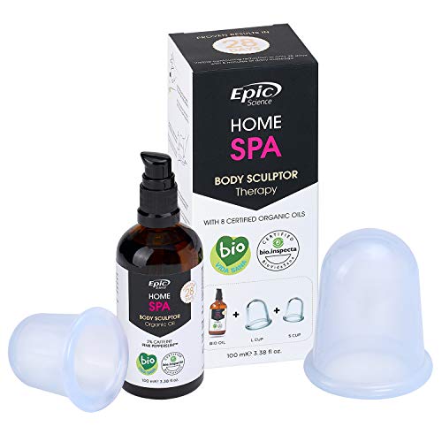EPIC SCIENCE. Aceite Anticelulítico BIO con Potentes Quemagrasas Naturales (2% Cafeína y Pimienta Rosa) + 2 Ventosas de Masaje — Reductor de Abdomen, Caderas, Muslos, Glúteos EPIC SCIENCE. Aceite Anticelulítico BIO con Potentes Quemagrasas Naturales (2% Cafeína y Pimienta Rosa) + 2 Ventosas de Masaje — Reductor de Abdomen, Caderas, Muslos, Glúteos