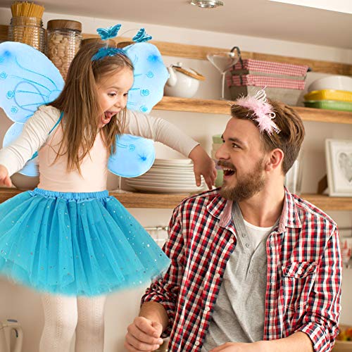 EQLEF Conjunto de Diadema de Disfraces para niños, alas de tutú y Mariposa, Disfraz de Princesa para niños para Disfraces de Fiesta para niñas EQLEF Conjunto de Diadema de Disfraces para niños, alas de tutú y Mariposa, Disfraz de Princesa para niños para Disfraces de Fiesta para niñas