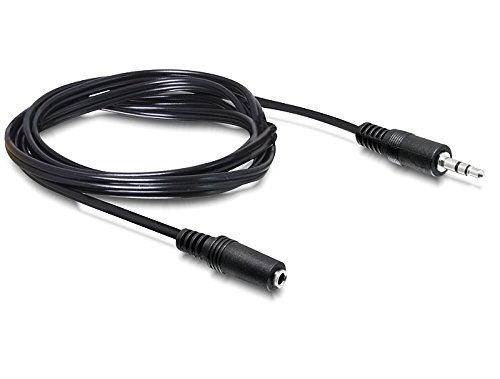 Equip 84002 - Cable audio mini, Jack 3.5 mm, macho-hembra, Negro, 3 m