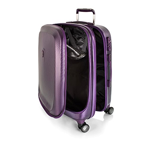 Equipaje, Maletas y Bolsas de Viaje - Premium Designer Maleta Rígida Set 3 Piezas - Heys Crown Smart Gateway Viola Equipaje de Mano + Trolley con 4 Ruedas Media + Trolley con 4 Ruedas Grande