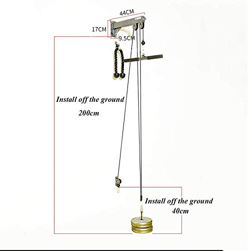 Equipo De Máquina Entrenamiento Sistema Polea Cable Montado En La Pared con Pasador Carga para Tracción Lat, Flexiones Tríceps Y Abdominales, Flexión Bíceps, Entrenador Muñeca Antebrazo,