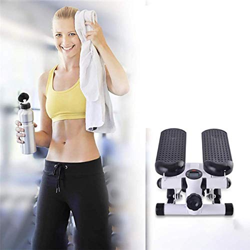 Equipo Multifuncional de Fitness Cardio Wwist Home Fitness Equipment Stepper Fitness Indoor Mini Walking Machine Twist Fitness Stepper con Cuerda, A