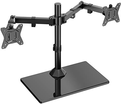 ErGear Dual Soporte para Monitor para pantallas de 13”- 32” con Base Ancha Construcción Sólida Dual Brazo Monitor Movimiento Suave Inclinación ± 45 ° Giratorio 180 ° Rotación 360 ° Peso Máx. 10 kg ErGear Dual Soporte para Monitor para pantallas de 13”- 32” con Base Ancha Construcción Sólida Dual Brazo Monitor Movimiento Suave Inclinación ± 45 ° Giratorio 180 ° Rotación 360 ° Peso Máx. 10 kg