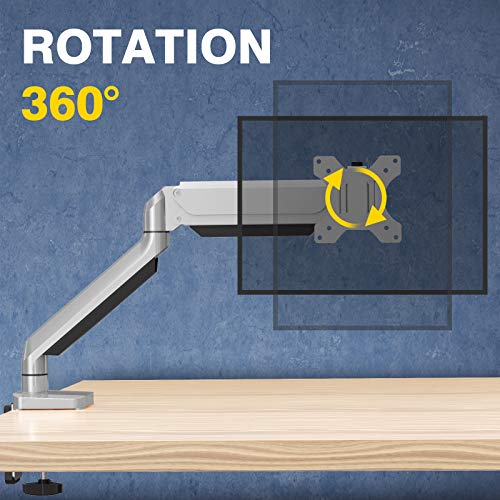 ErGear Soporte para Monitor LCD/LED 13 "-32" Pulgadas Resorte de Gas Ajustable Tecnología Diseño Ergonómico Soporte Monitor Elevador Altura Ajustable Giro de 360° Rotación de 180° VESA 75x75/100x100mm