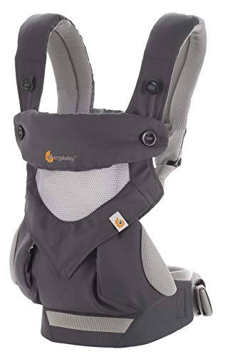 Ergobaby BC360PBLKGRY Mochila Portabebé Ergonómica Verano Transpirable 360 Cool Air Mesh Gris (Carbon), Talla única Ergobaby BC360PBLKGRY Mochila Portabebé Ergonómica Verano Transpirable 360 Cool Air Mesh Gris (Carbon), Talla única