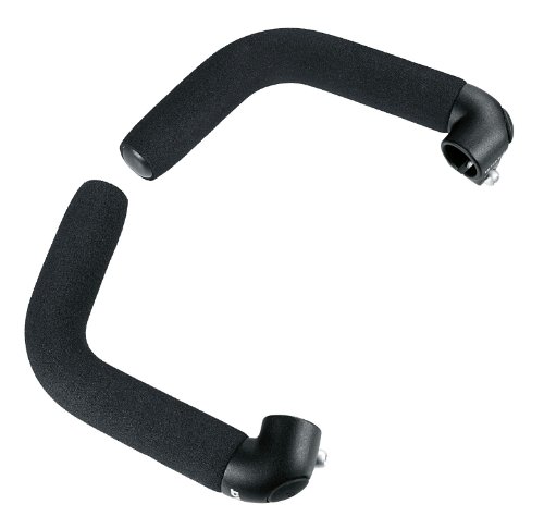 Ergotec Touring-L - Puños para manillares de Bicicleta (Aluminio AL6061-T6, Revestimiento Soft), Color Negro