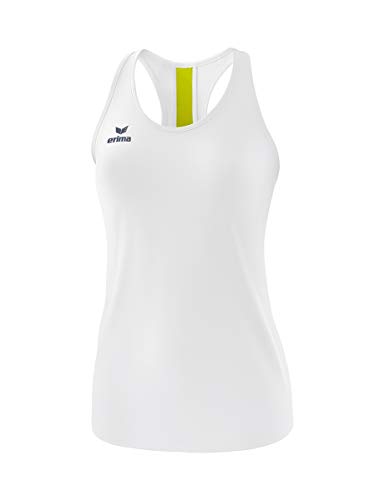 erima Camiseta de Tirantes para Mujer Squad, Color Blanco, Gris y Verde Bio, Talla 44