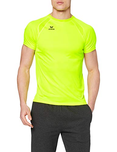 erima Camiseta Performance para Hombre, Hombre, Camiseta, 8080723, Amarillo Fluorescente, Medium