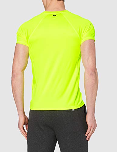 erima Camiseta Performance para Hombre, Hombre, Camiseta, 8080723, Amarillo Fluorescente, Medium