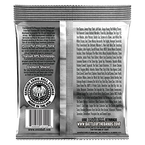 Ernie Ball Hybrid Slinky Coated Titanium RPS Cuerdas para guitarra eléctrica - calibre 9-46 Ernie Ball Hybrid Slinky Coated Titanium RPS Cuerdas para guitarra eléctrica - calibre 9-46