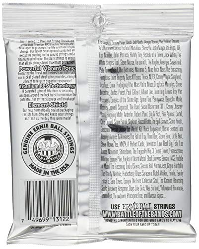 Ernie Ball Hybrid Slinky Coated Titanium RPS Cuerdas para guitarra eléctrica - calibre 9-46 Ernie Ball Hybrid Slinky Coated Titanium RPS Cuerdas para guitarra eléctrica - calibre 9-46