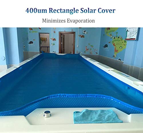 Erru Cubierta para Piscina Azul Manta Solar Térmica con Ojales, 400um Cubierta de Invierno de Piscina de Tierra para Jardín al Aire Libre Trabajo Pesado y Antipolvo (Size : 5.2×8.5ft/1.6×2.6m)