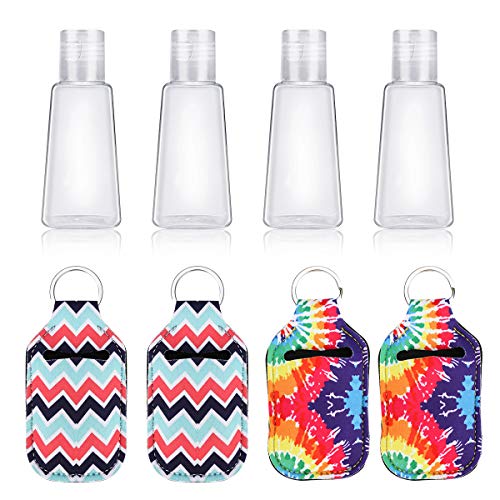 Ertisa Botella de Viaje, 4 Pack Botella de Viaje de Plástico con Llavero, Prueba de Fugas (30 ml) para champús, lociones y artículos de tocador, FDA Certified BPA Free Ertisa Botella de Viaje, 4 Pack Botella de Viaje de Plástico con Llavero, Prueba de Fugas (30 ml) para champús, lociones y artículos de tocador, FDA Certified BPA Free