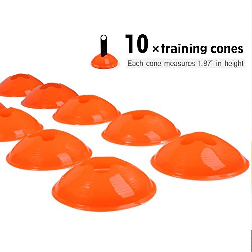 Escalera de agilidad ajustable con bolsa de transporte, escaleras de entrenamiento de velocidad, juego de entrenamiento de agilidad para baloncesto de fútbol, 12 peldaños planos ajustables y 10 conos Escalera de agilidad ajustable con bolsa de transporte, escaleras de entrenamiento de velocidad, juego de entrenamiento de agilidad para baloncesto de fútbol, 12 peldaños planos ajustables y 10 conos