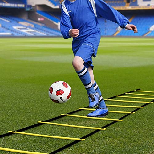 Escalera de Coordinación de 6m 12 peldaños con bolsa y clavijas,Escalera de agilidad Escalera de velocidad,Ajustables Escalera de Entrenamiento Duraderas para Fútbol, Fitness, Deportes, Balonmano Escalera de Coordinación de 6m 12 peldaños con bolsa y clavijas,Escalera de agilidad Escalera de velocidad,Ajustables Escalera de Entrenamiento Duraderas para Fútbol, Fitness, Deportes, Balonmano