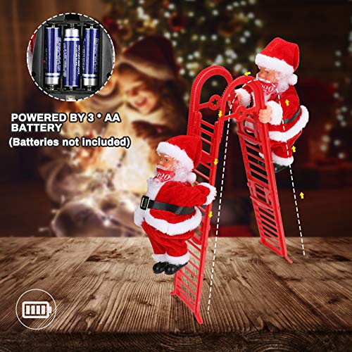 Escalera eléctrica de Escalada de Papá Noel Achort Juguete eléctrico de la Que Sube de Papá Noel,Campanas Musicales eléctricas Escalera de Escalada Juguete de Papá Noel Juguete de Adorno de estatuilla Escalera eléctrica de Escalada de Papá Noel Achort Juguete eléctrico de la Que Sube de Papá Noel,Campanas Musicales eléctricas Escalera de Escalada Juguete de Papá Noel Juguete de Adorno de estatuilla