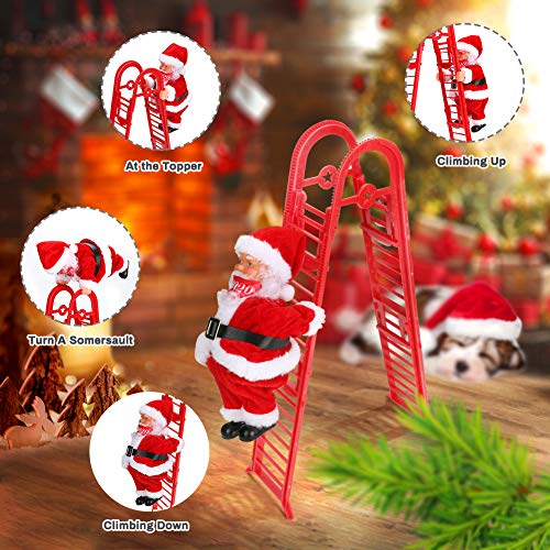 Escalera eléctrica de Escalada de Papá Noel Achort Juguete eléctrico de la Que Sube de Papá Noel,Campanas Musicales eléctricas Escalera de Escalada Juguete de Papá Noel Juguete de Adorno de estatuilla Escalera eléctrica de Escalada de Papá Noel Achort Juguete eléctrico de la Que Sube de Papá Noel,Campanas Musicales eléctricas Escalera de Escalada Juguete de Papá Noel Juguete de Adorno de estatuilla