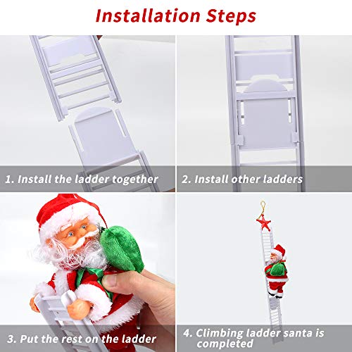 Escalera eléctrica de Escalada de Papá Noel Achort Juguete eléctrico de la Que Sube de Papá Noel,Campanas Musicales eléctricas Escalera de Escalada Juguete de Papá Noel Juguete de Adorno de estatuilla Escalera eléctrica de Escalada de Papá Noel Achort Juguete eléctrico de la Que Sube de Papá Noel,Campanas Musicales eléctricas Escalera de Escalada Juguete de Papá Noel Juguete de Adorno de estatuilla