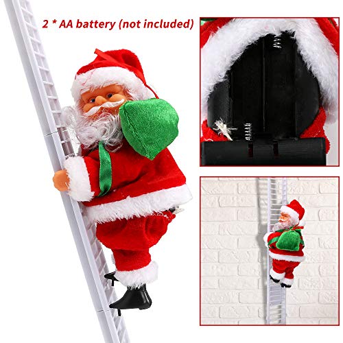 Escalera eléctrica de Escalada de Papá Noel Achort Juguete eléctrico de la Que Sube de Papá Noel,Campanas Musicales eléctricas Escalera de Escalada Juguete de Papá Noel Juguete de Adorno de estatuilla Escalera eléctrica de Escalada de Papá Noel Achort Juguete eléctrico de la Que Sube de Papá Noel,Campanas Musicales eléctricas Escalera de Escalada Juguete de Papá Noel Juguete de Adorno de estatuilla