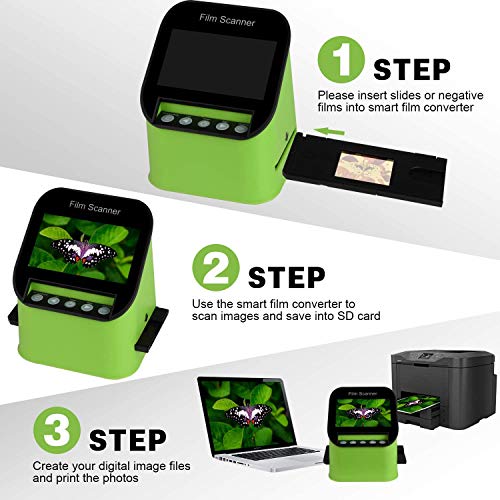 Escáner de Diapositivas y Negativos con 4.3" LCD TFT, para Super-8, 35 mm, 110 mm y 126 mm Negativos y Diapositivas, Digitalizador de Alta resolución de 22MP, No se Requiere PC y Software Escáner de Diapositivas y Negativos con 4.3" LCD TFT, para Super-8, 35 mm, 110 mm y 126 mm Negativos y Diapositivas, Digitalizador de Alta resolución de 22MP, No se Requiere PC y Software
