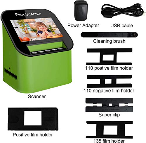 Escáner de Diapositivas y Negativos con 4.3" LCD TFT, para Super-8, 35 mm, 110 mm y 126 mm Negativos y Diapositivas, Digitalizador de Alta resolución de 22MP, No se Requiere PC y Software