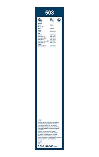 Escobilla limpiaparabrisas Bosch Twin 503, Longitud: 500mm/475mm – 1 juego para el parabrisas (frontal)