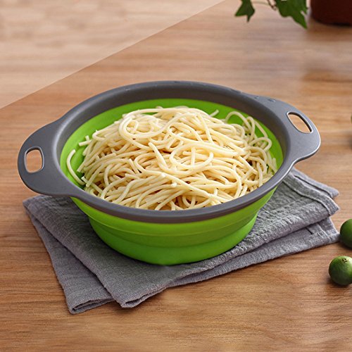 Escurridor de cocina plegable, de silicona, silicona, Verde, Large Escurridor de cocina plegable, de silicona, silicona, Verde, Large