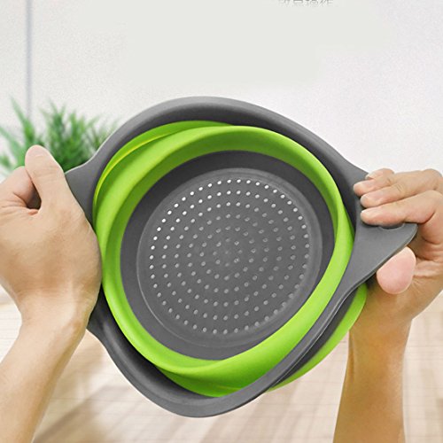 Escurridor de cocina plegable, de silicona, silicona, Verde, Large Escurridor de cocina plegable, de silicona, silicona, Verde, Large