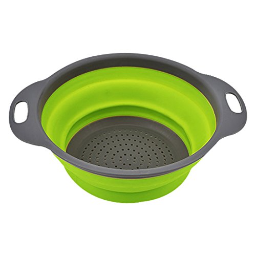 Escurridor de cocina plegable, de silicona, silicona, Verde, Large Escurridor de cocina plegable, de silicona, silicona, Verde, Large