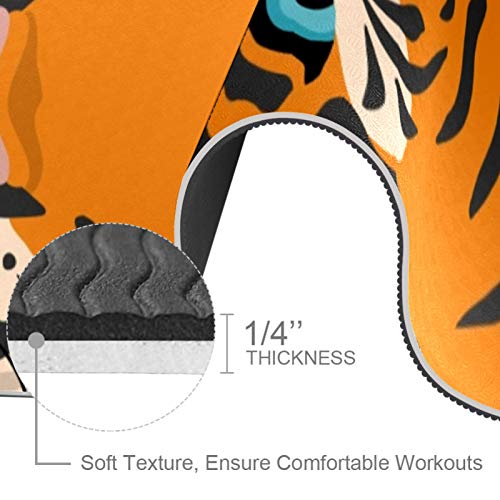 Eslifey Angry Tiger - Esterilla de yoga gruesa antideslizante para mujeres y niñas (182,8 x 60,9 cm, 0,6 cm de grosor) Eslifey Angry Tiger - Esterilla de yoga gruesa antideslizante para mujeres y niñas (182,8 x 60,9 cm, 0,6 cm de grosor)