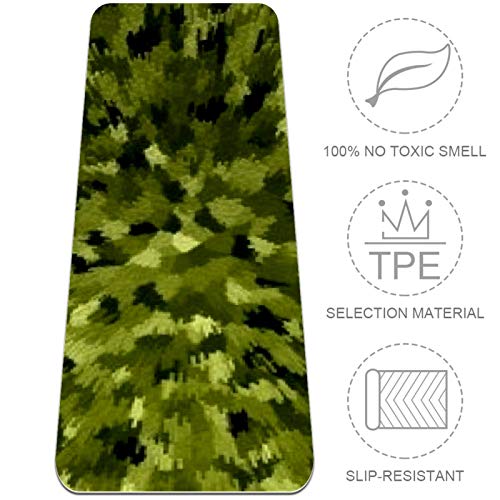 Eslifey - Esterilla de yoga dinámica y estática gruesa antideslizante para mujeres y niñas, esteras de ejercicio suaves para pilates (182 x 61 cm, 1/4 pulgadas de grosor) Eslifey - Esterilla de yoga dinámica y estática gruesa antideslizante para mujeres y niñas, esteras de ejercicio suaves para pilates (182 x 61 cm, 1/4 pulgadas de grosor)