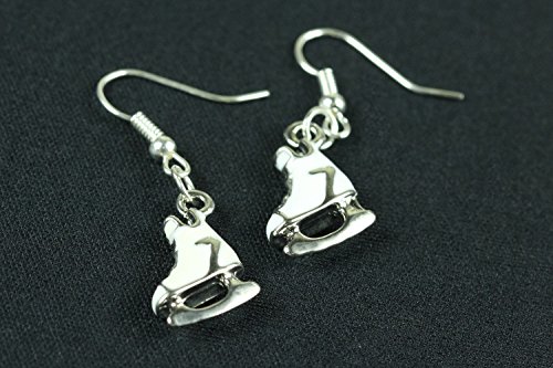 esmaltado patines pendientes Miniblings patinaje artístico princesa de hielo blanco esmaltado patines pendientes Miniblings patinaje artístico princesa de hielo blanco