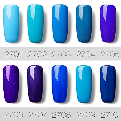 Esmalte de uñas de gel de ROSALIND, para secar con UV o LED, manicura y pedicura, 7 ml, azul 2