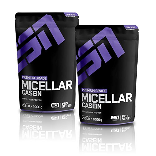 ESN Caseína micelar 2 bolsas de 1000 g – Sabor: vainilla + vainilla = 2 kg ESN Caseína micelar 2 bolsas de 1000 g – Sabor: vainilla + vainilla = 2 kg