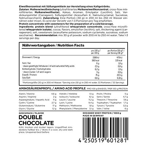 Esn Designer Whey Protein Double Chocolate - 1000 gr Esn Designer Whey Protein Double Chocolate - 1000 gr