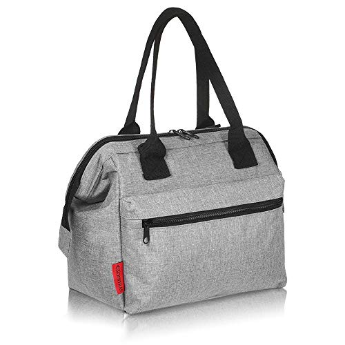 esonmus Bolsa de Almuerzo con Aislamiento a Prueba de Fugas Portátil Bolsa de Asa de Alimentos con Correa de Hombro Desmontable (Gris) esonmus Bolsa de Almuerzo con Aislamiento a Prueba de Fugas Portátil Bolsa de Asa de Alimentos con Correa de Hombro Desmontable (Gris)