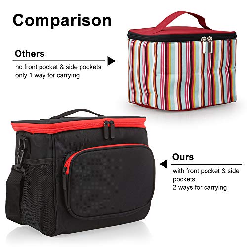 esonmus Bolsa Térmica Comida 10L, Termica Porta Alimentos con Correa Portatil Bolsa de Almuerzo para Adulto Niños Bolsa Nevera Oficina Escuela Viaje (Rojo) esonmus Bolsa Térmica Comida 10L, Termica Porta Alimentos con Correa Portatil Bolsa de Almuerzo para Adulto Niños Bolsa Nevera Oficina Escuela Viaje (Rojo)