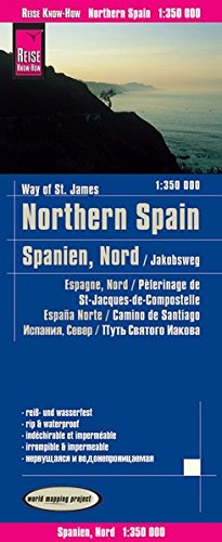 España Norte, mapa impermeable de carreteras. Escala 1:350.000 impermeable. Reise Know-How.: worldmappingproject