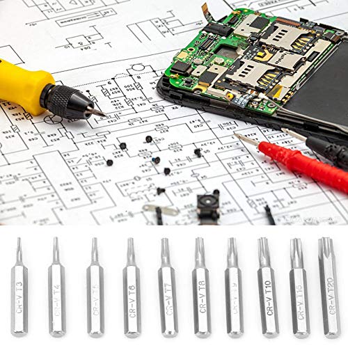 【Especial de Año Nuevo 2021】Puntas de destornillador Pentalobe, 10PCS 4mm T3 / T4 / T5 / T6 / T7 / T8 / T9 / T10 / T15 / T20 Vástago Juego de puntas de destornillador Pentalobe Herramientas de reparac 【Especial de Año Nuevo 2021】Puntas de destornillador Pentalobe, 10PCS 4mm T3 / T4 / T5 / T6 / T7 / T8 / T9 / T10 / T15 / T20 Vástago Juego de puntas de destornillador Pentalobe Herramientas de reparac