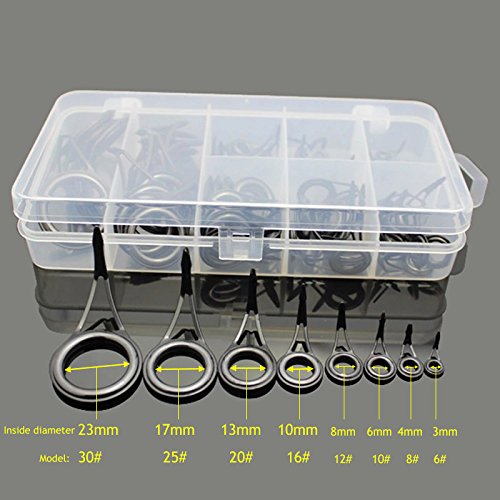 Espeedy GuĆa de la caƱa de pescar,75 Unids / set CaƱa de pescar GuĆa Kit de Reparación de Punta Anillos Ojos Conjuntos de Ojos de Reparación de Acero Inoxidable Espeedy GuĆa de la caƱa de pescar,75 Unids / set CaƱa de pescar GuĆa Kit de Reparación de Punta Anillos Ojos Conjuntos de Ojos de Reparación de Acero Inoxidable