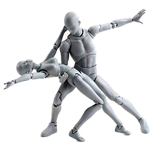 Espeedy Modelo de Modelado de Pintura,Cuerpo Chan y Kun muñeca Macho Hembra DX Conjunto de PVC Movebale Figura de acción Modelo para los Regalos SHF,Versión de Lujo del Modelo del Cuerpo