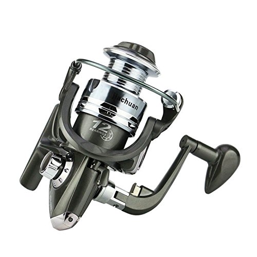 Espeedy Spinning Carrete de Pesca,12BB Ball Bearing 5.5: 1 Ratio Rubber Handle Fishing Reels Serie CL Metal Spinning Wheel Accessories