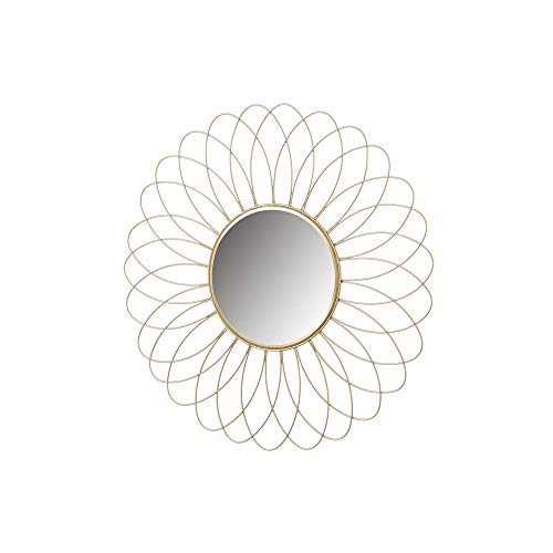 Espejo Flor Dorado de Metal de Ø 49 cm - LOLAhome