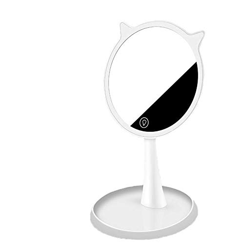 Espejo LED de la pantalla táctil de alta definición de maquillaje Espejo, 90 Conveniente Rotación de carga USB, simple viaje de Ministerio del Interior conveniente maquillaje de belleza espejo de maqu