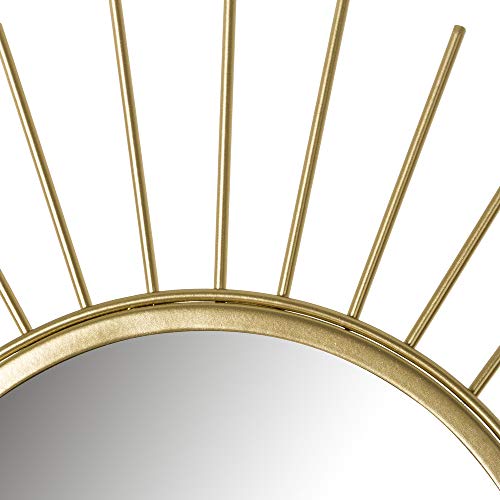 Espejo Sol Dorado de Metal de 45x45 cm - LOLAhome Espejo Sol Dorado de Metal de 45x45 cm - LOLAhome
