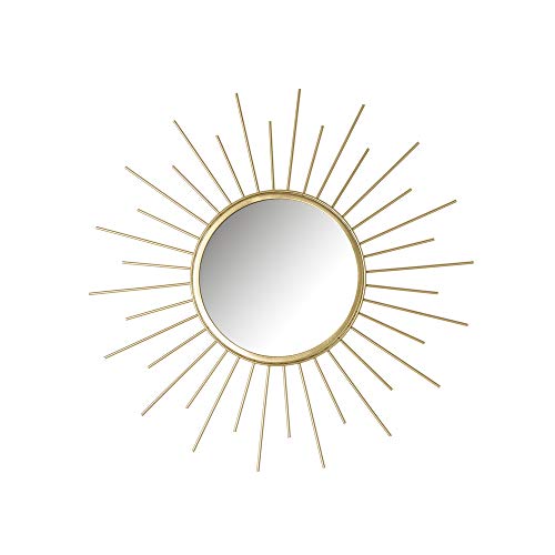 Espejo Sol Dorado de Metal de 45x45 cm - LOLAhome Espejo Sol Dorado de Metal de 45x45 cm - LOLAhome