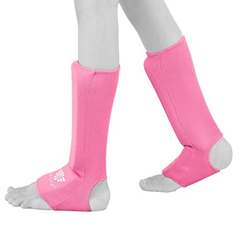 Espinilleras para niños con empeine de artes marciales mixtas, protectores de pies para Muay Thai Kick Boxing (rosa, XXXS (3 a 8 años)) Espinilleras para niños con empeine de artes marciales mixtas, protectores de pies para Muay Thai Kick Boxing (rosa, XXXS (3 a 8 años))