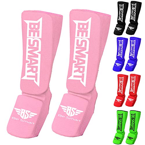 Espinilleras para niños con empeine de artes marciales mixtas, protectores de pies para Muay Thai Kick Boxing (rosa, XXXS (3 a 8 años))