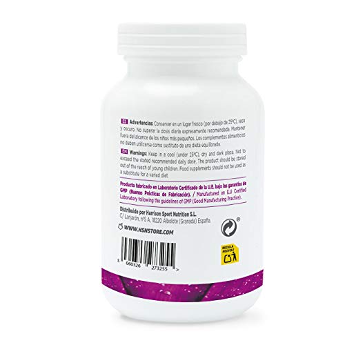 Espirulina 1000mg de HSN | A base de Algas, Reduce al Apetito, Aumenta tu Energía y Vitalidad, Antioxidante y Detoxificante | Vegano, Sin Gluten, Sin Lactosa, 120 Cápsulas Vegetales